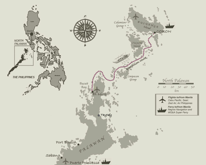 Explore Palawan Route Map - Insight To Asia Tours